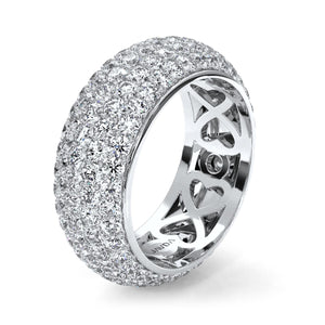 Round Lab Grown Diamond Pave Set Women's Eternity Wedding Band 3.93 Ctw. Round Lab Grown Diamond Pave Set Women's Eternity Wedding Band 3.93 Ctw.