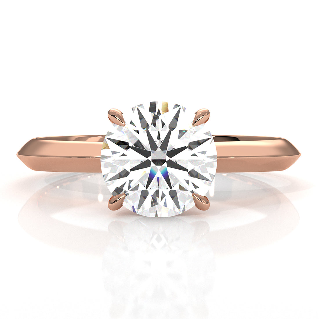 3g 2.2mm Claw Prong Solitaire Style Lab Grown Diamond Engagement Ring IGI Certified 1.00 Ctw.