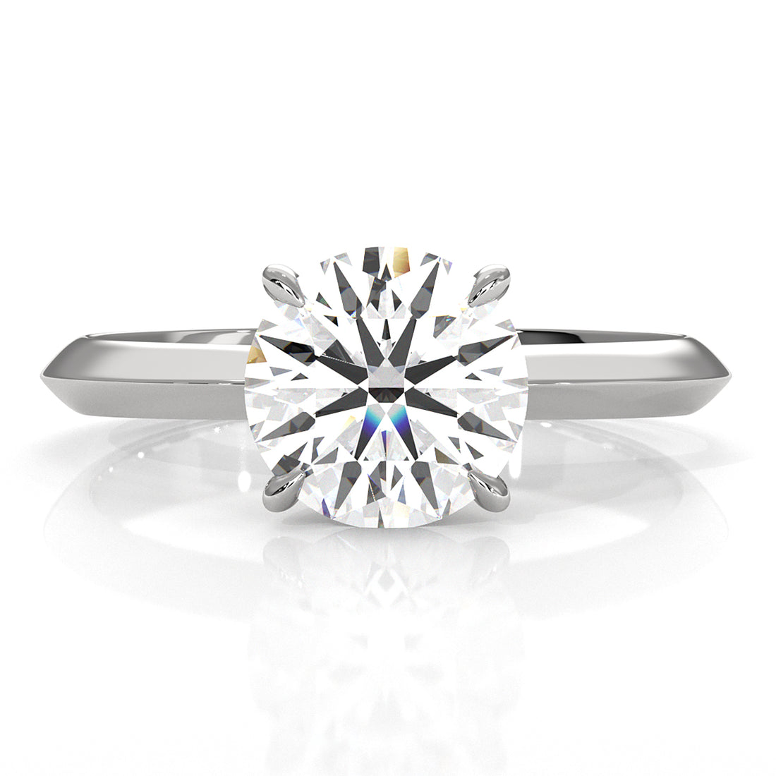 3g 2.2mm Claw Prong Solitaire Style Lab Grown Diamond Engagement Ring IGI Certified 1.00 Ctw.