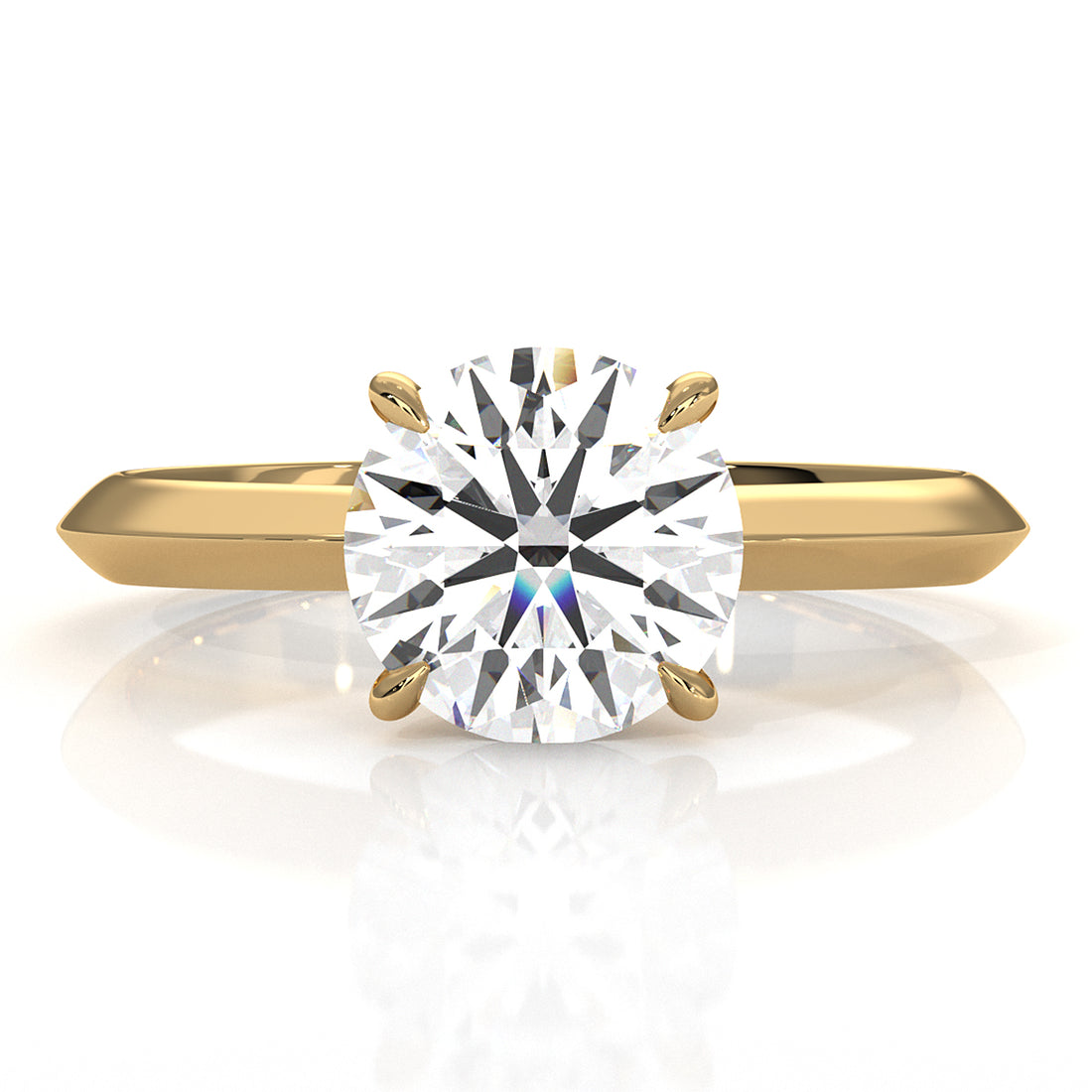 3g 2.2mm Claw Prong Solitaire Style Lab Grown Diamond Engagement Ring IGI Certified 1.00 Ctw.