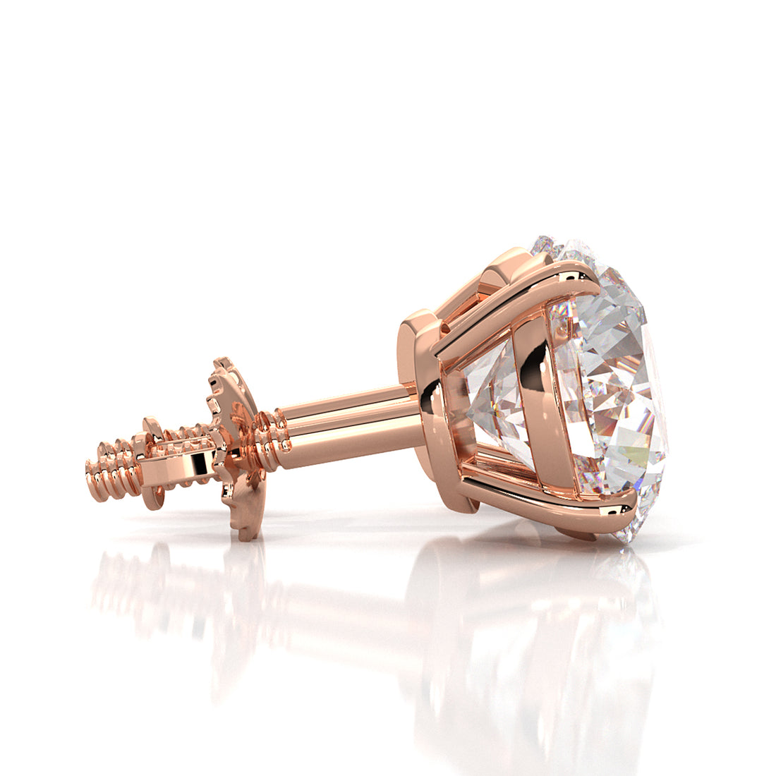 Elegant Round Lab Grown Diamond Stud Earrings | IGI Certified Brilliance & Timeless Sparkle