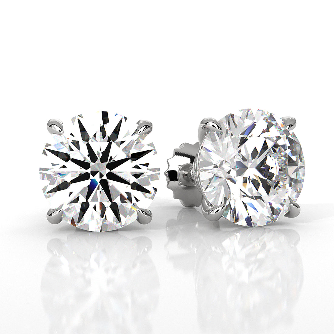 Elegant Round Lab Grown Diamond Stud Earrings | IGI Certified Brilliance & Timeless Sparkle