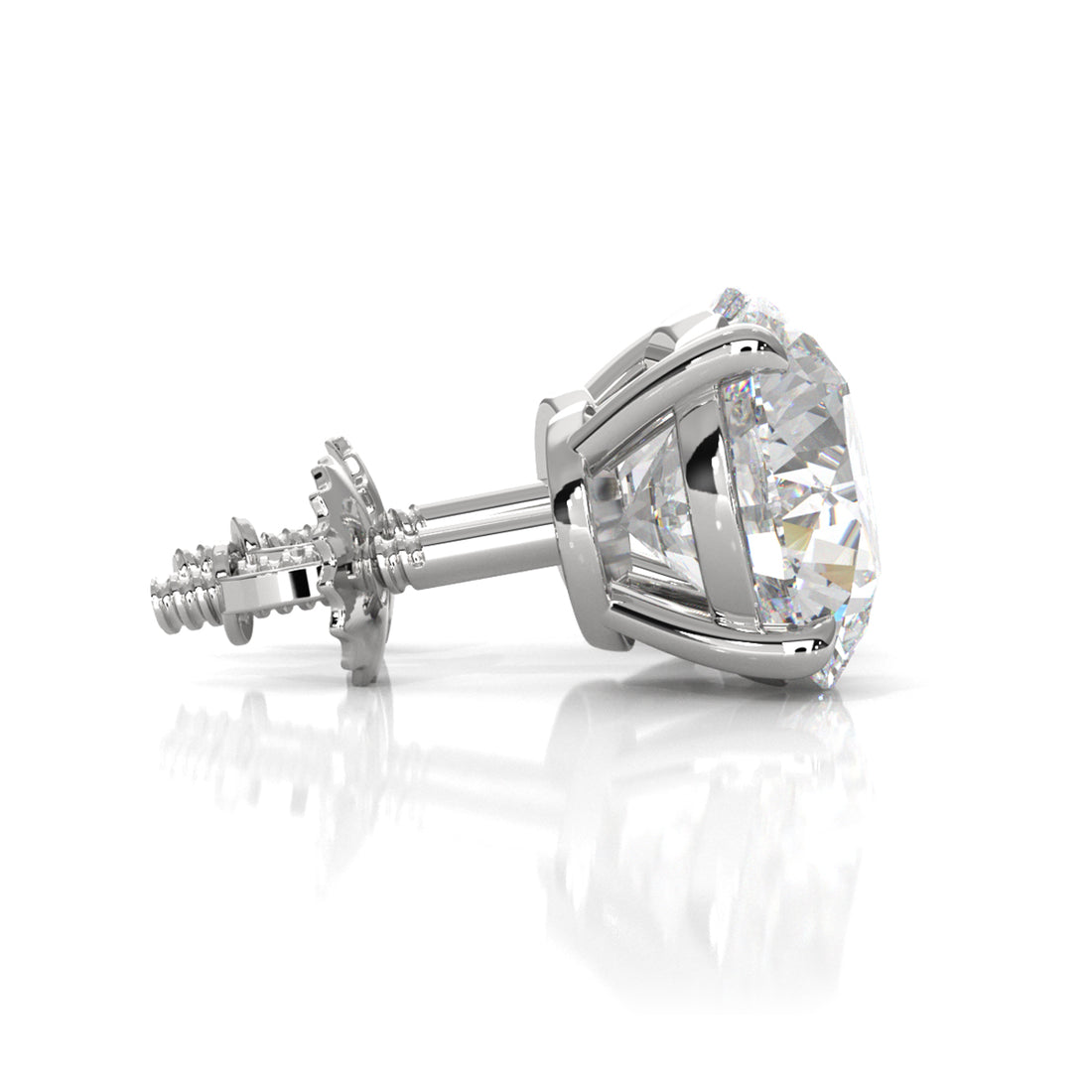 Elegant Round Lab Grown Diamond Stud Earrings | IGI Certified Brilliance & Timeless Sparkle