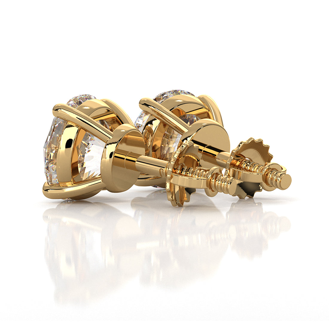 Elegant Round Lab Grown Diamond Stud Earrings | IGI Certified Brilliance & Timeless Sparkle