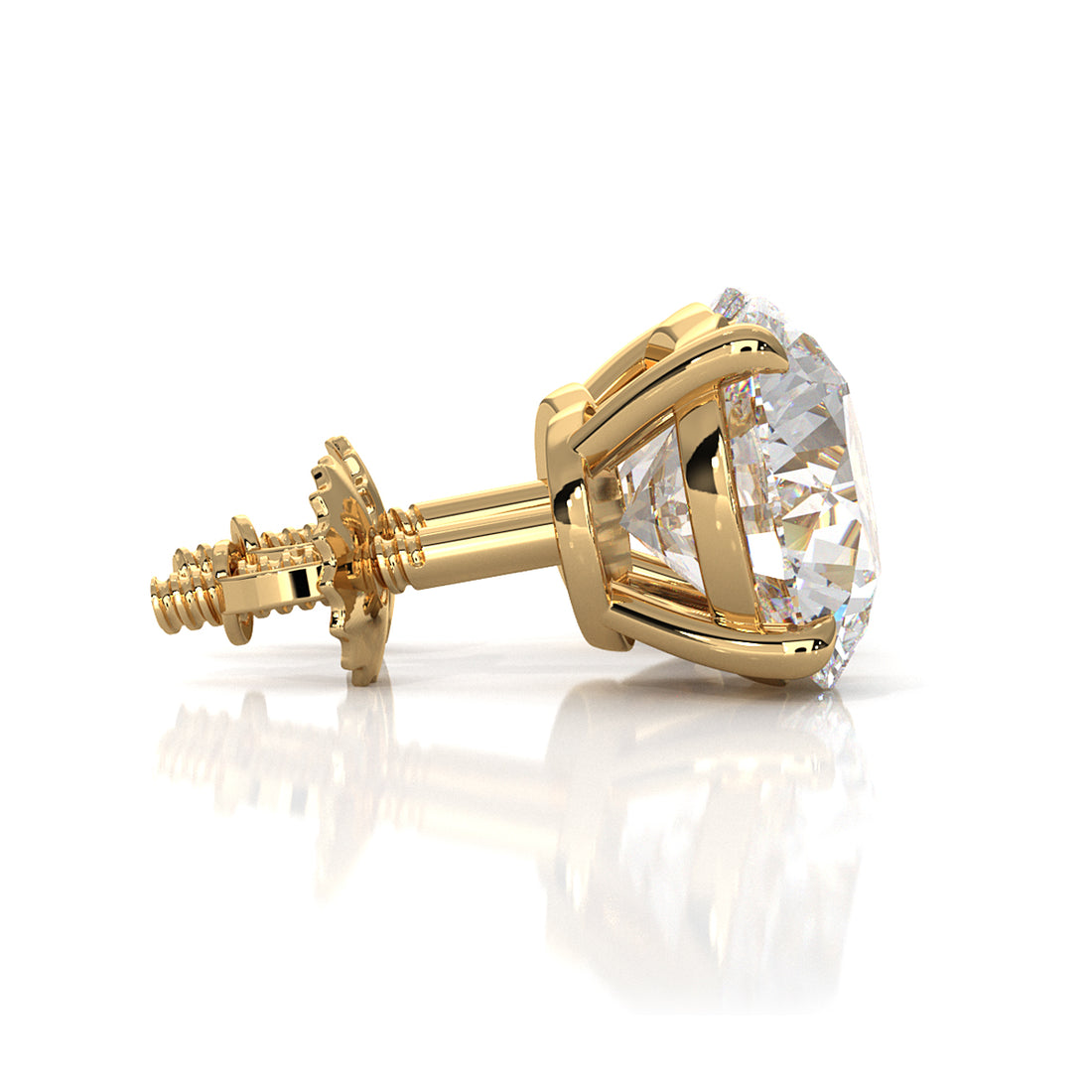 Elegant Round Lab Grown Diamond Stud Earrings | IGI Certified Brilliance & Timeless Sparkle