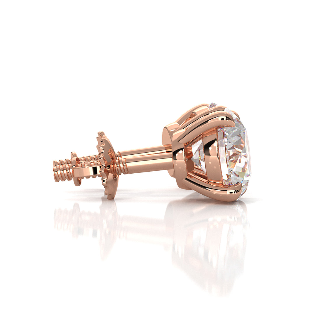 Elegant Round Lab Grown Diamond Stud Earrings | IGI Certified Brilliance & Timeless Sparkle