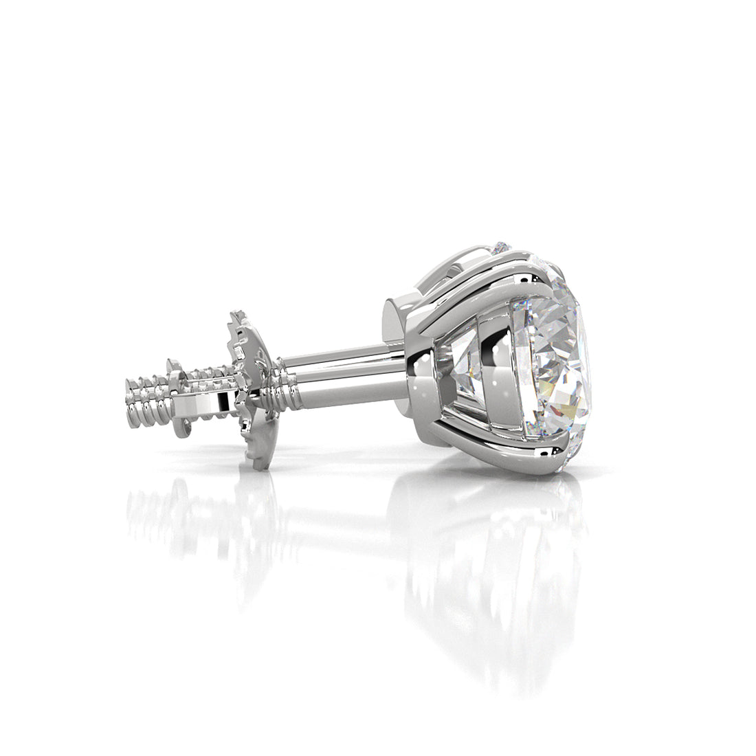 Elegant Round Lab Grown Diamond Stud Earrings | IGI Certified Brilliance & Timeless Sparkle