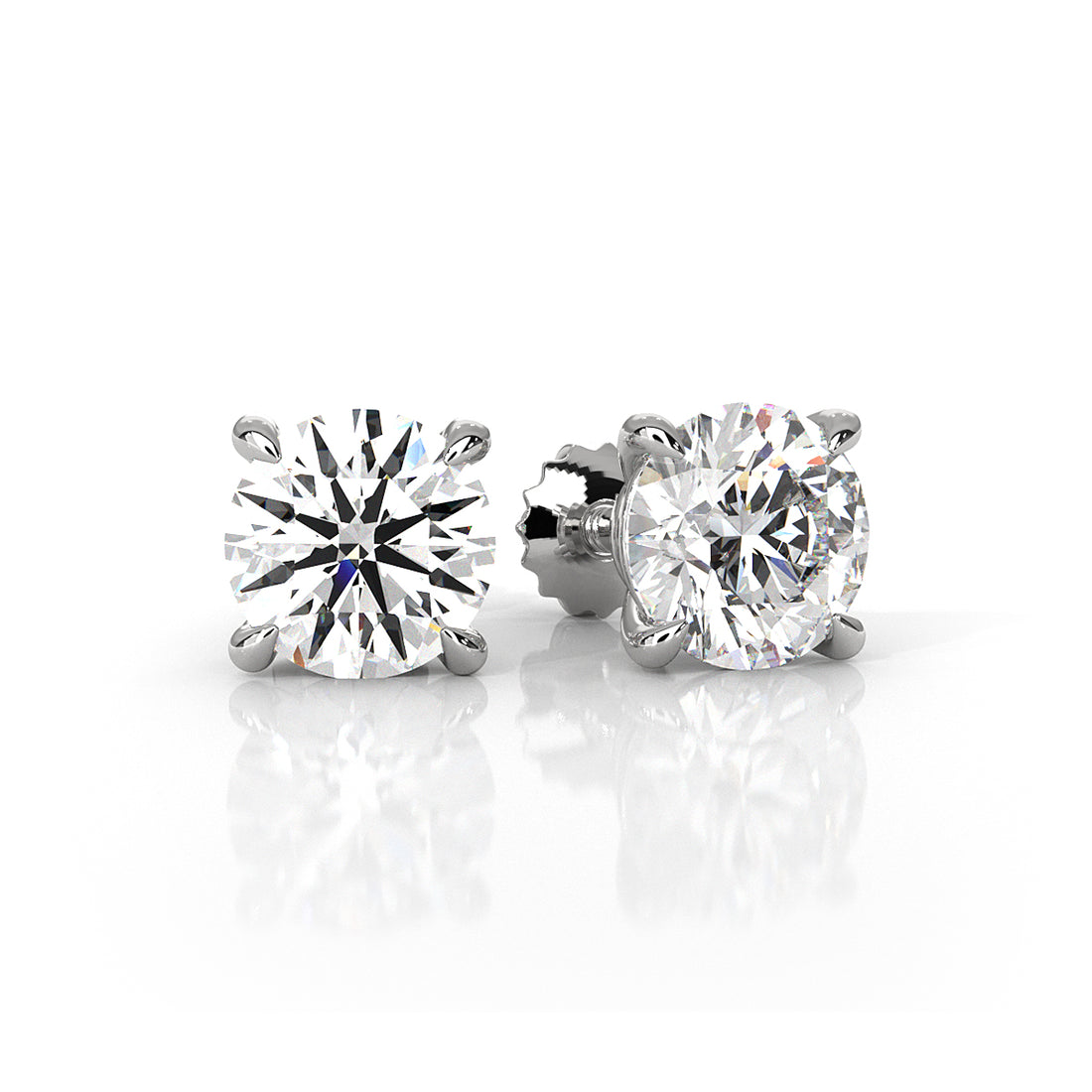 Elegant Round Lab Grown Diamond Stud Earrings | IGI Certified Brilliance & Timeless Sparkle