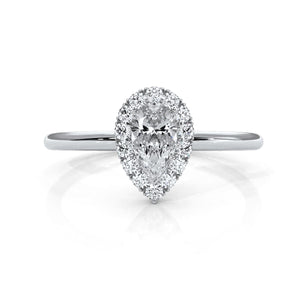 Pear Diamond Engagement U Cut Prong Setting Ring 0.50 Ctw. Pear Diamond Engagement U Cut Prong Setting Ring 0.50 Ctw.