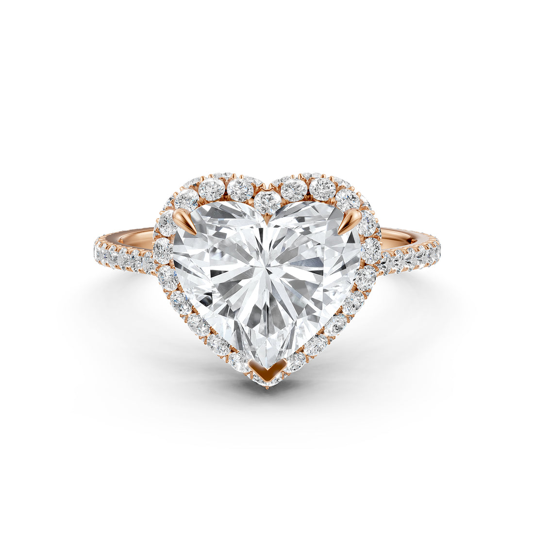 Double Halo Lab Grown Diamond Engagement Ring IGI Certified 2.53 Ctw.