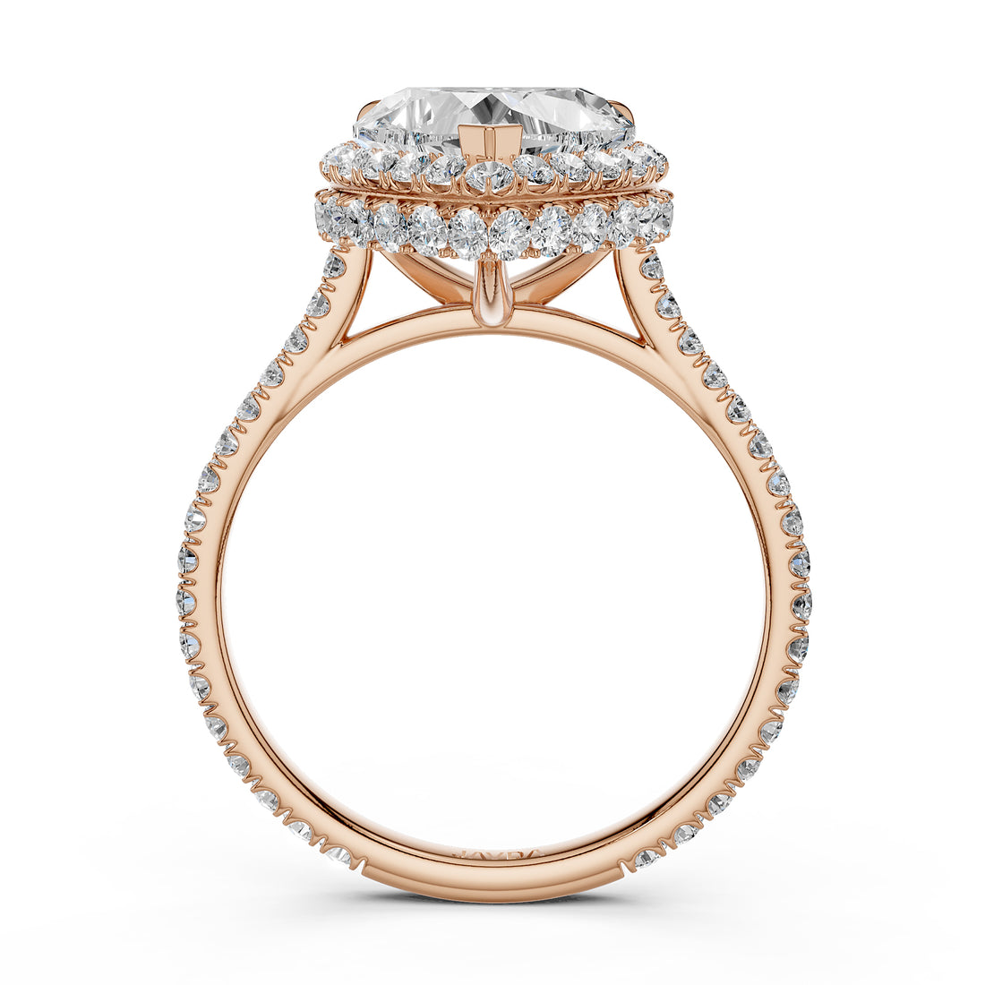 Double Halo Lab Grown Diamond Engagement Ring IGI Certified 2.53 Ctw.