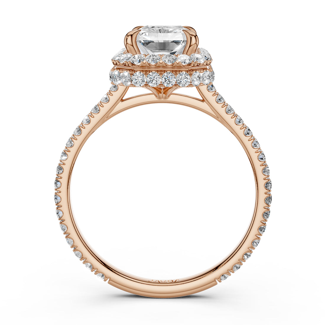 Double Halo Lab Grown Diamond Engagement Ring IGI Certified 2.53 Ctw.