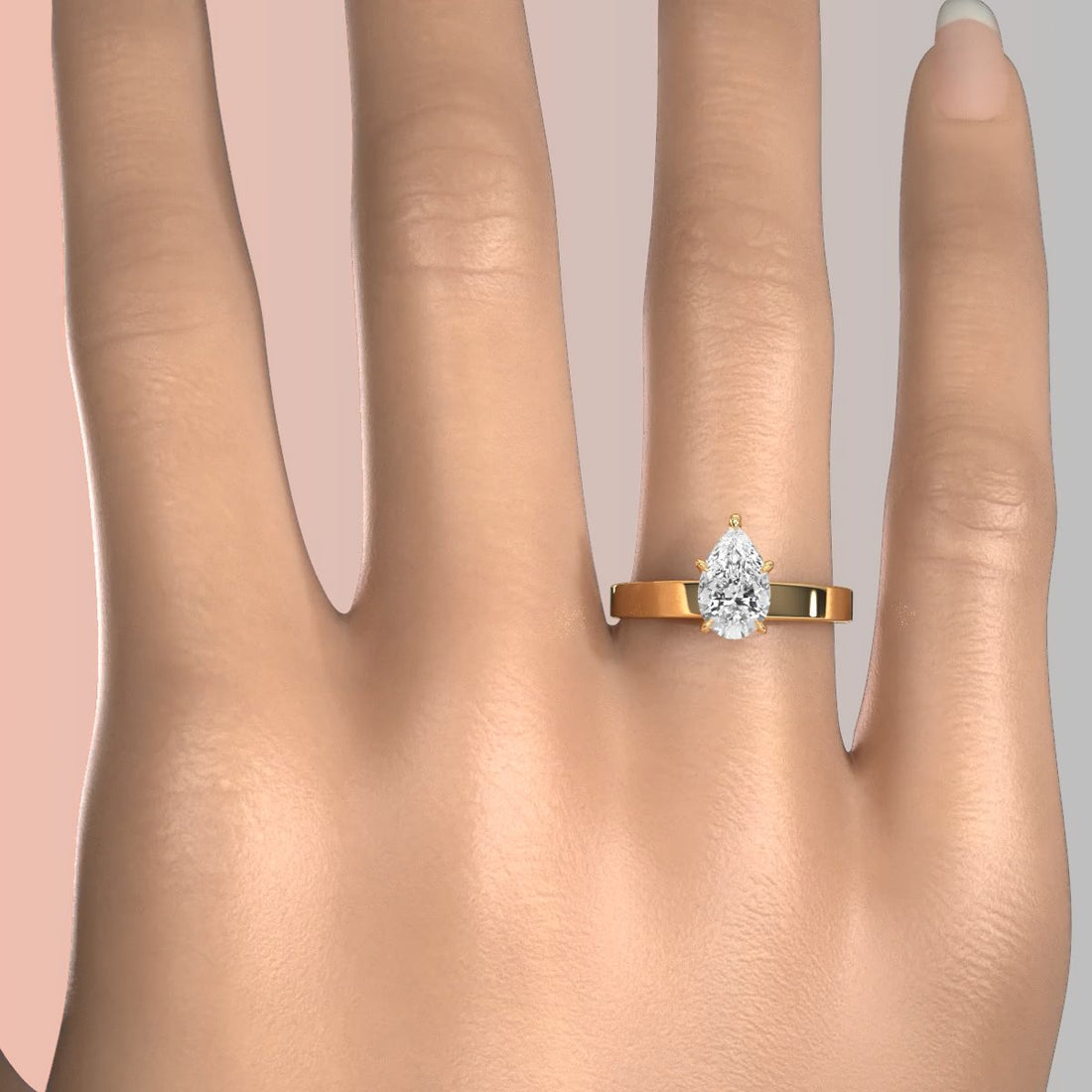 3.5mm Cathedral Style Flat Edge Solitaire Lab Grown Diamond IGI Certified Engagement Ring 4g Setting 1.00 Ctw.