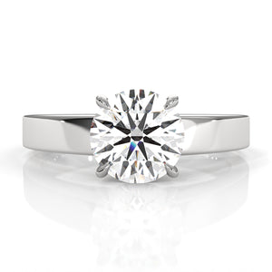 3.5mm Cathedral Style Flat Edge Solitaire Lab Grown Diamond IGI Certified Engagement Ring 4g Setting 1.00 Ctw. 3.5mm Cathedral Style Flat Edge Solitaire Lab Grown Diamond IGI Certified Engagement Ring 4g Setting 1.00 Ctw.