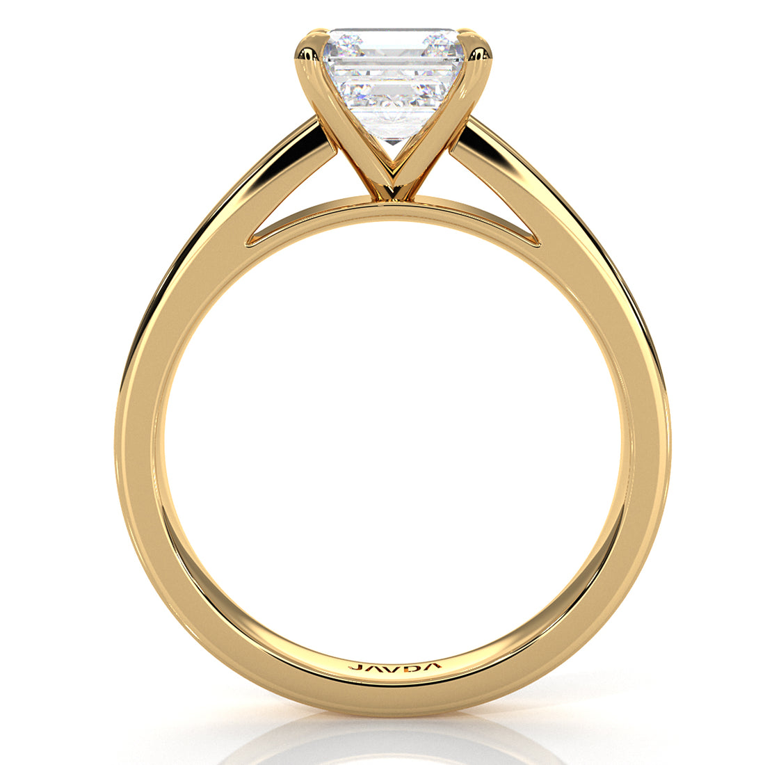 3.5mm Cathedral Style Flat Edge Solitaire Lab Grown Diamond IGI Certified Engagement Ring 4g Setting 1.00 Ctw.