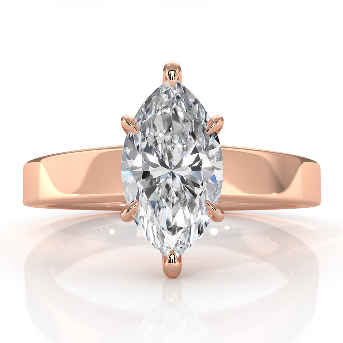 3.5mm Cathedral Style Flat Edge Solitaire Lab Grown Diamond IGI Certified Engagement Ring 4g Setting 1.00 Ctw.