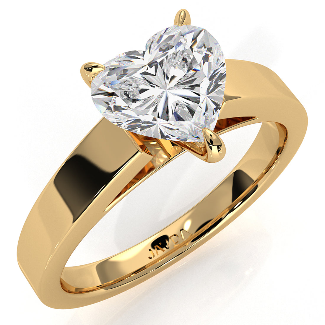 3.5mm Cathedral Style Flat Edge Solitaire Lab Grown Diamond IGI Certified Engagement Ring 4g Setting 1.00 Ctw.