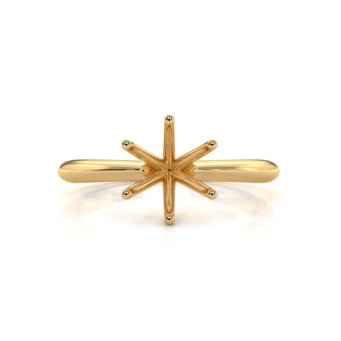 4.2g Six Prong Set Solitaire  Semi Mount Engagement Ring Setting 3mm