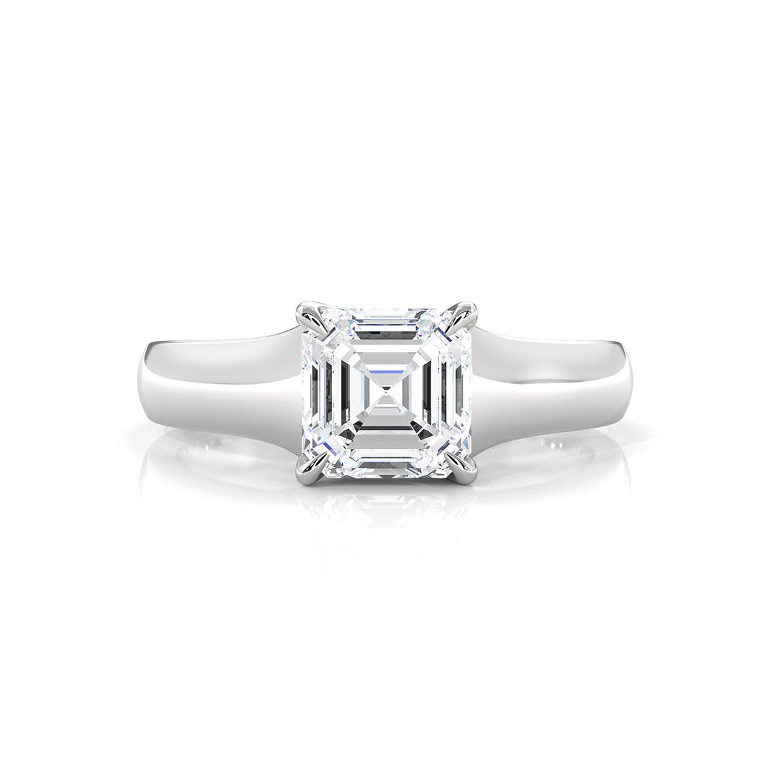5g Trellis Solitaire Lab Grown Diamond IGI Certified Engagement 5.5mm Ring 1.00 Ctw.