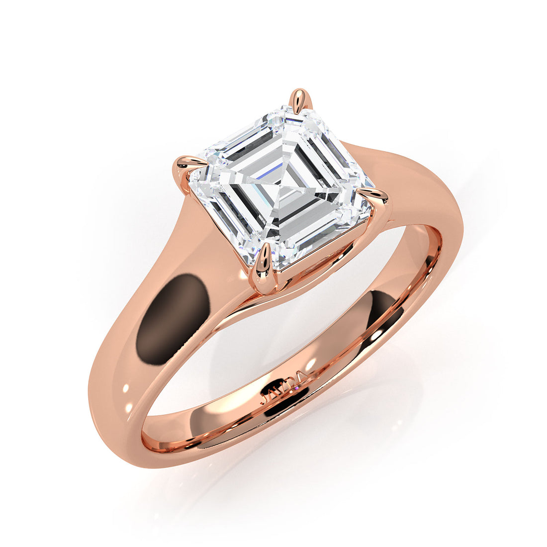 5g Trellis Solitaire Lab Grown Diamond IGI Certified Engagement 5.5mm Ring 1.00 Ctw.