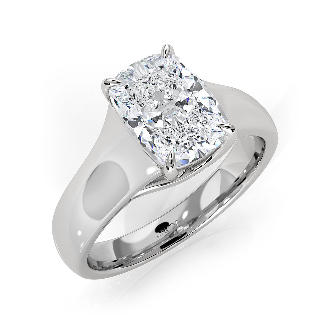 5g Trellis Solitaire Lab Grown Diamond IGI Certified Engagement 5.5mm Ring 1.00 Ctw.