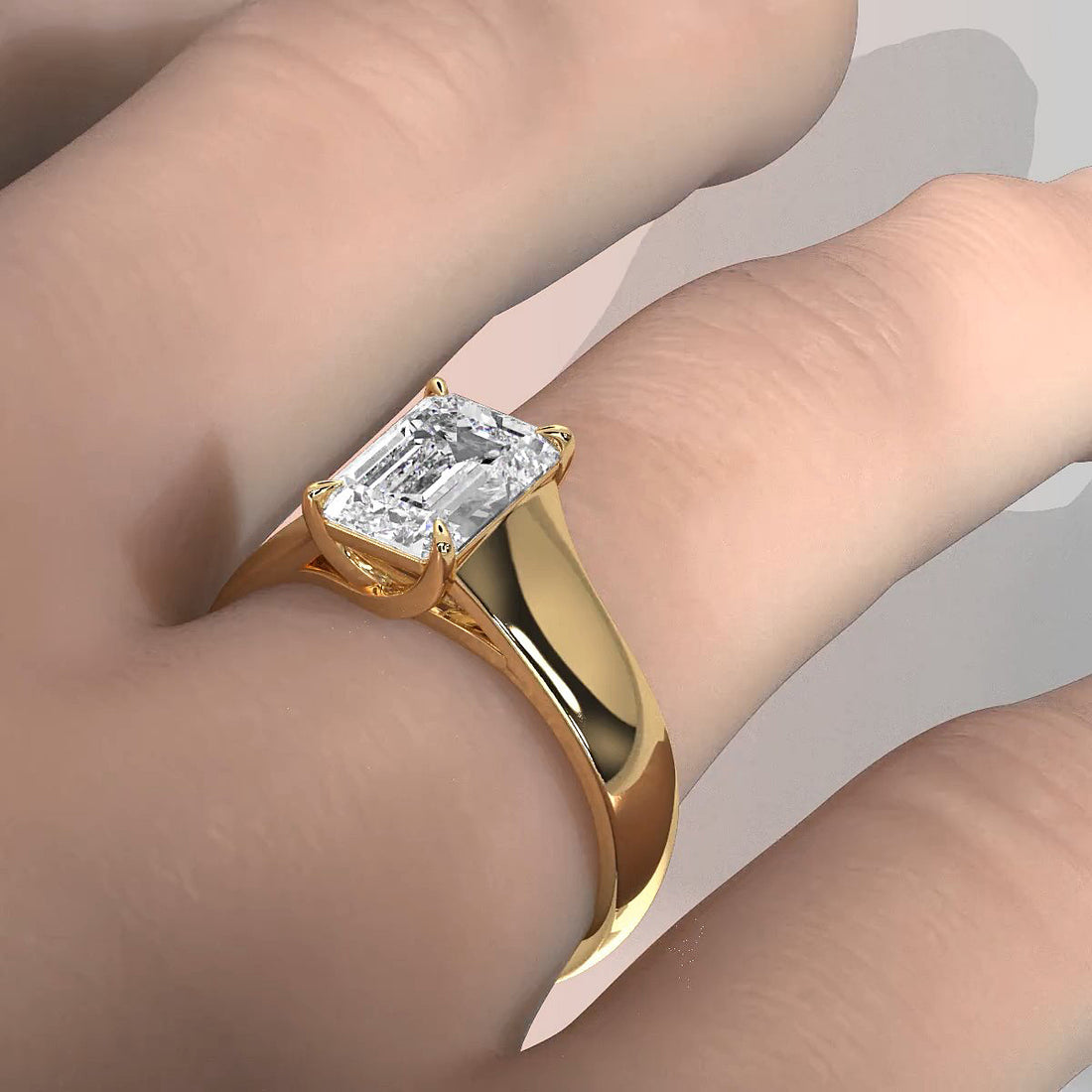 5g Trellis Solitaire Lab Grown Diamond IGI Certified Engagement 5.5mm Ring 1.00 Ctw.