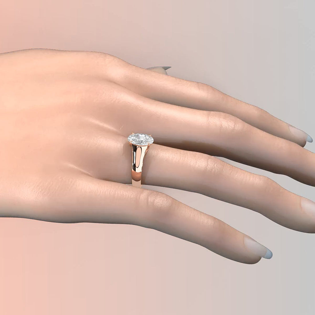 5g Trellis Solitaire Lab Grown Diamond IGI Certified Engagement 5.5mm Ring 1.00 Ctw.