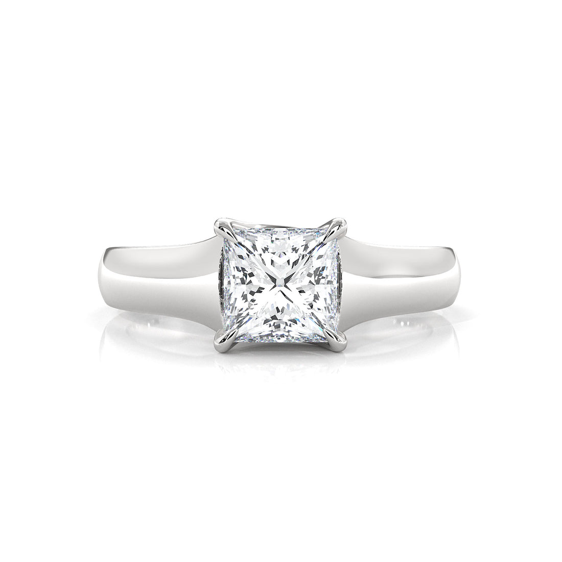 5g Trellis Solitaire Lab Grown Diamond IGI Certified Engagement 5.5mm Ring 1.00 Ctw.