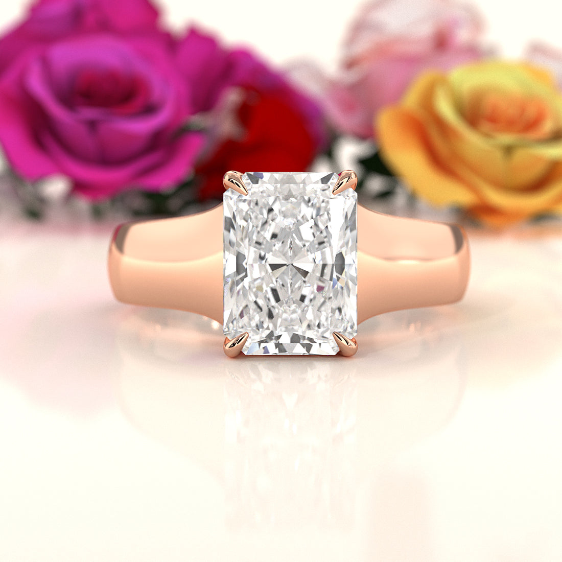 5g Trellis Solitaire Lab Grown Diamond IGI Certified Engagement 5.5mm Ring 1.00 Ctw.