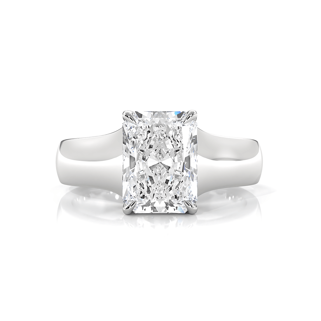 5g Trellis Solitaire Lab Grown Diamond IGI Certified Engagement 5.5mm Ring 1.00 Ctw.