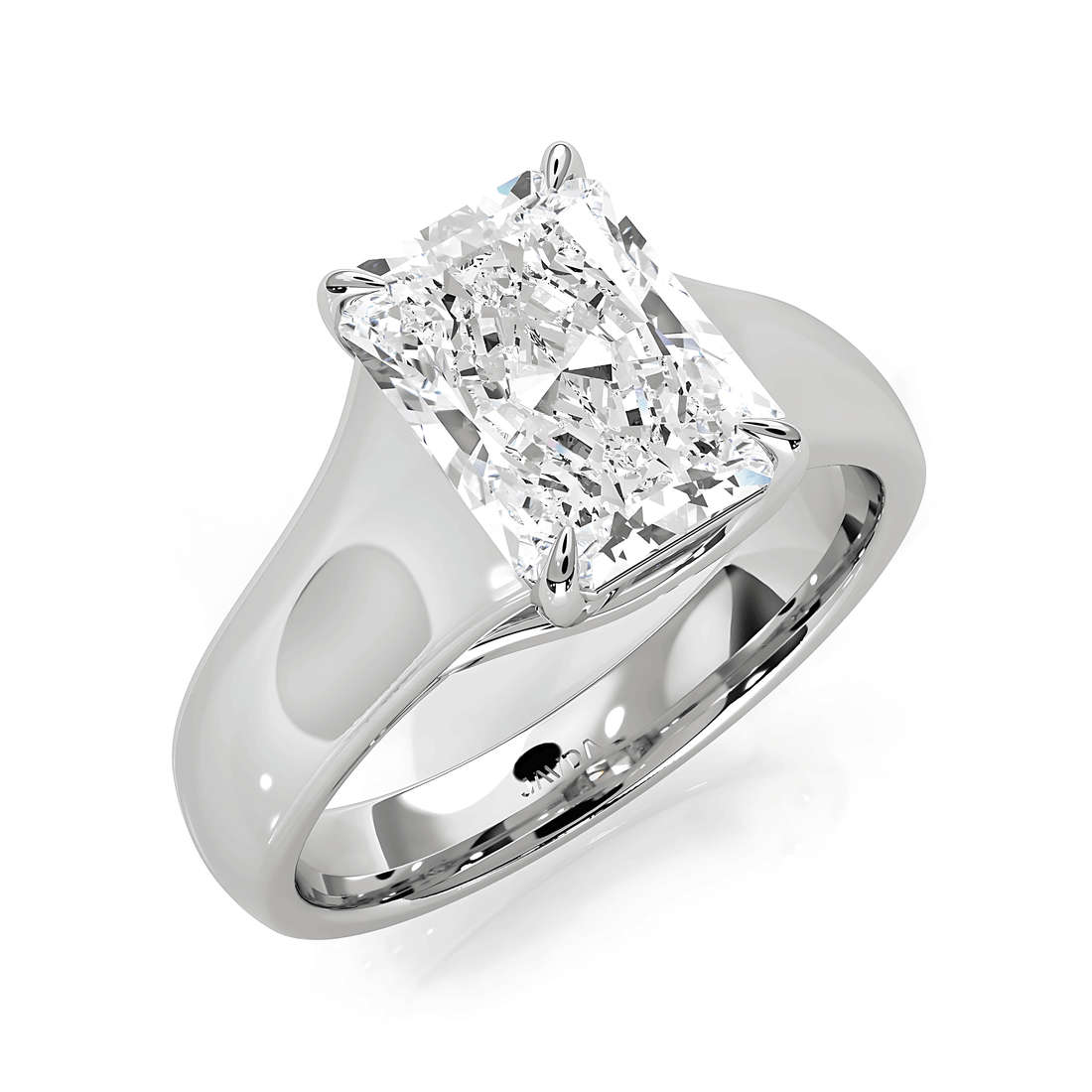 5g Trellis Solitaire Lab Grown Diamond IGI Certified Engagement 5.5mm Ring 1.00 Ctw.