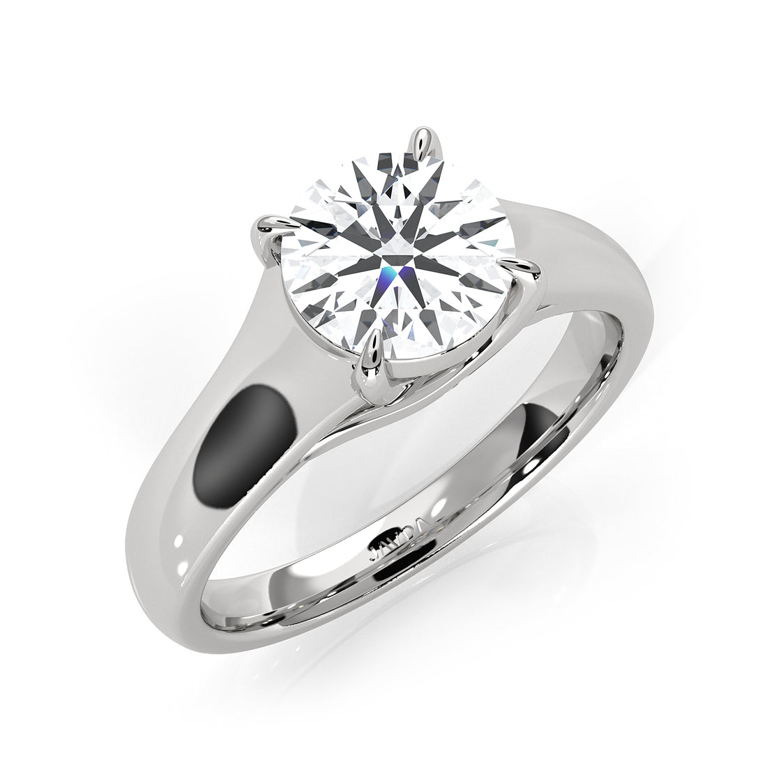5g Trellis Solitaire Lab Grown Diamond IGI Certified Engagement 5.5mm Ring 1.00 Ctw.