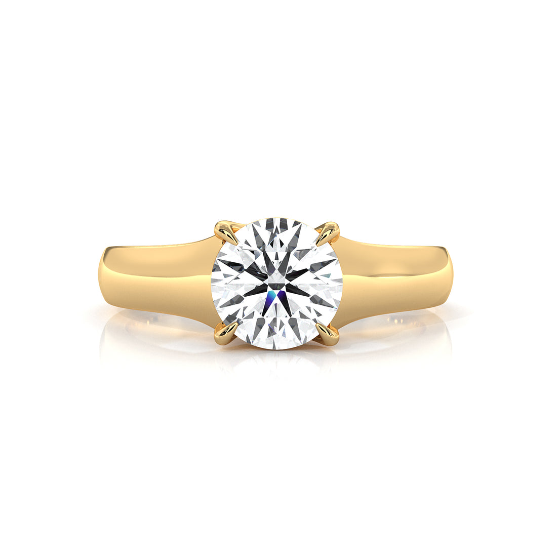 5g Trellis Solitaire Lab Grown Diamond IGI Certified Engagement 5.5mm Ring 1.00 Ctw.