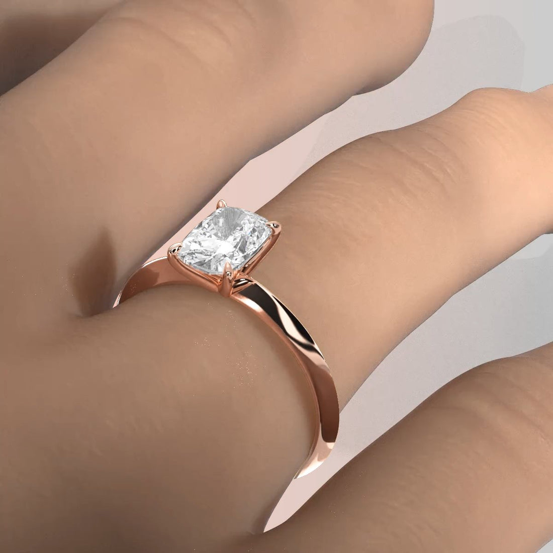 3g 2.2mm Claw Prong Solitaire Style Lab Grown Diamond Engagement Ring IGI Certified 1.00 Ctw.