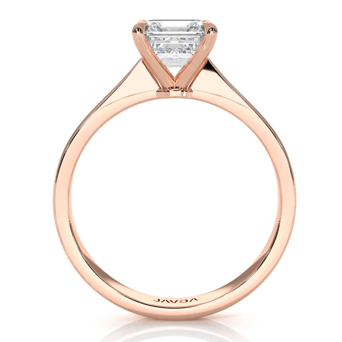 3g Lab Grown Diamond Tapper Solitaire IGI Certified Engagement Ring Setting 2mm 1.00 Ctw.