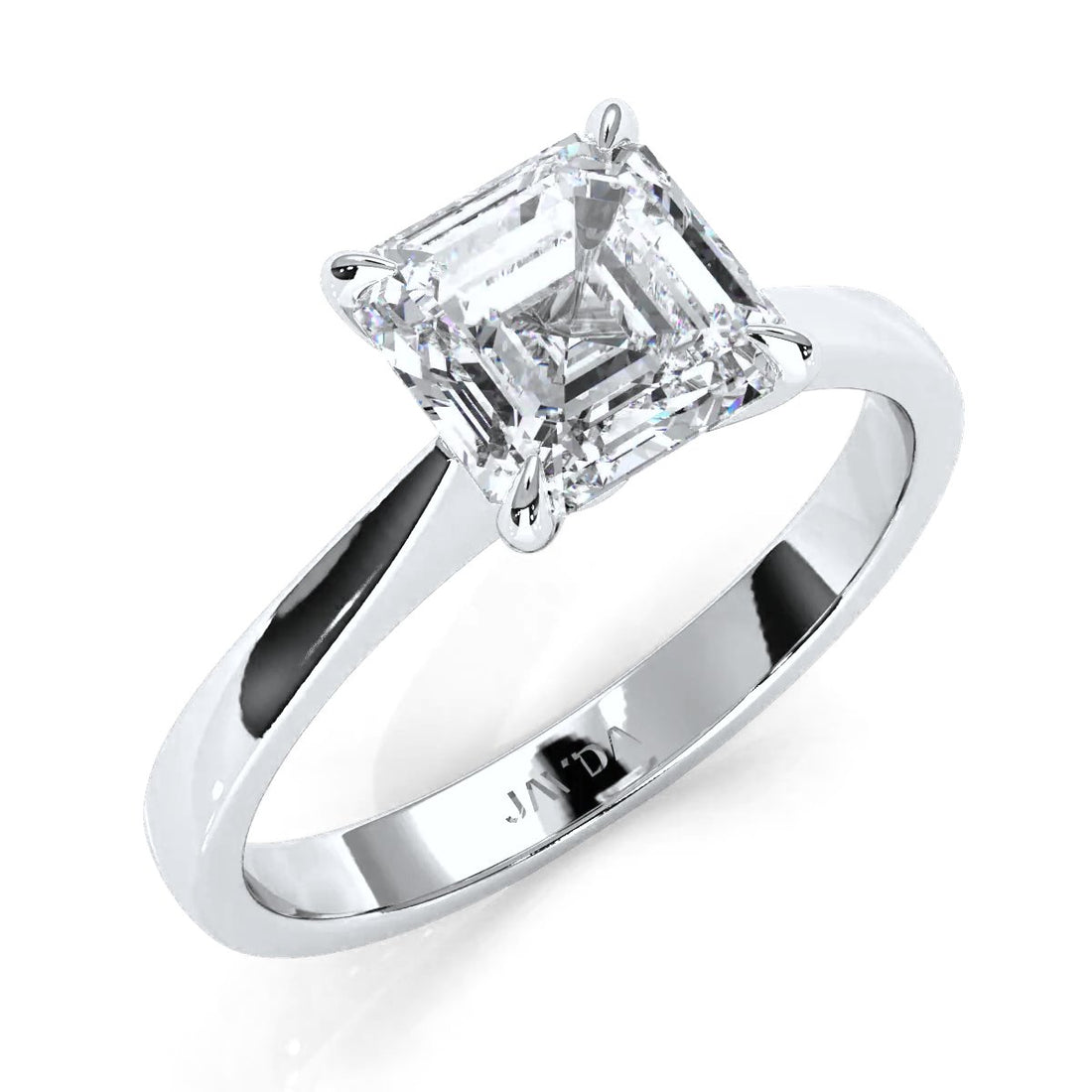 3g Lab Grown Diamond Tapper Solitaire IGI Certified Engagement Ring Setting 2mm 1.00 Ctw.