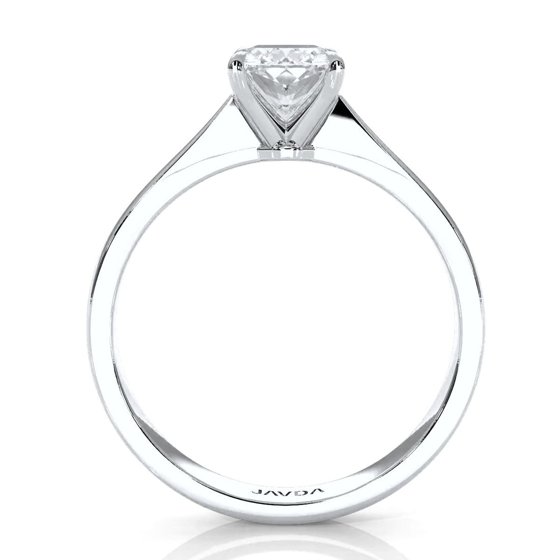 3g Lab Grown Diamond Tapper Solitaire IGI Certified Engagement Ring Setting 2mm 1.00 Ctw.