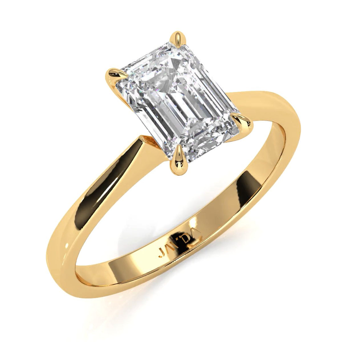 3g Lab Grown Diamond Tapper Solitaire IGI Certified Engagement Ring Setting 2mm 1.00 Ctw.