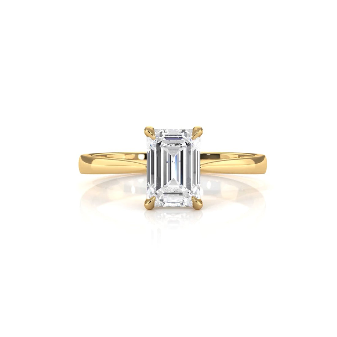 3g Lab Grown Diamond Tapper Solitaire IGI Certified Engagement Ring Setting 2mm 1.00 Ctw.