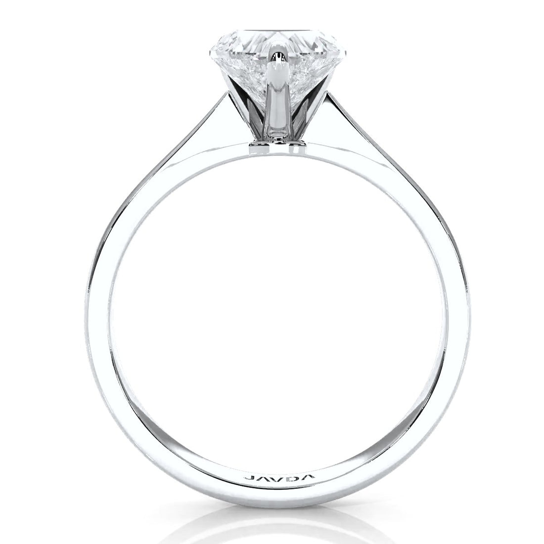 3g Lab Grown Diamond Tapper Solitaire IGI Certified Engagement Ring Setting 2mm 1.00 Ctw.