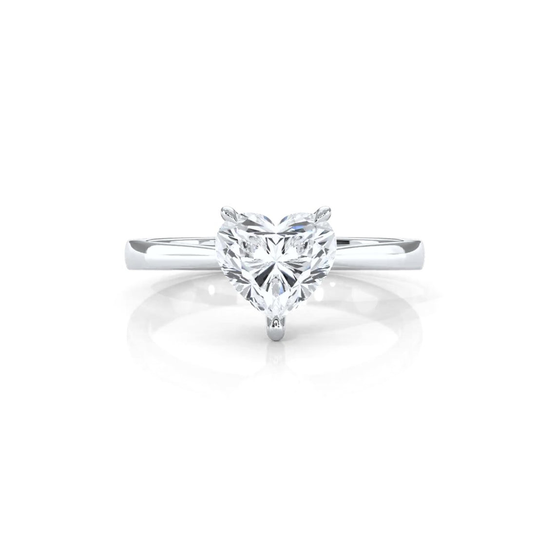 3g Lab Grown Diamond Tapper Solitaire IGI Certified Engagement Ring Setting 2mm 1.00 Ctw.