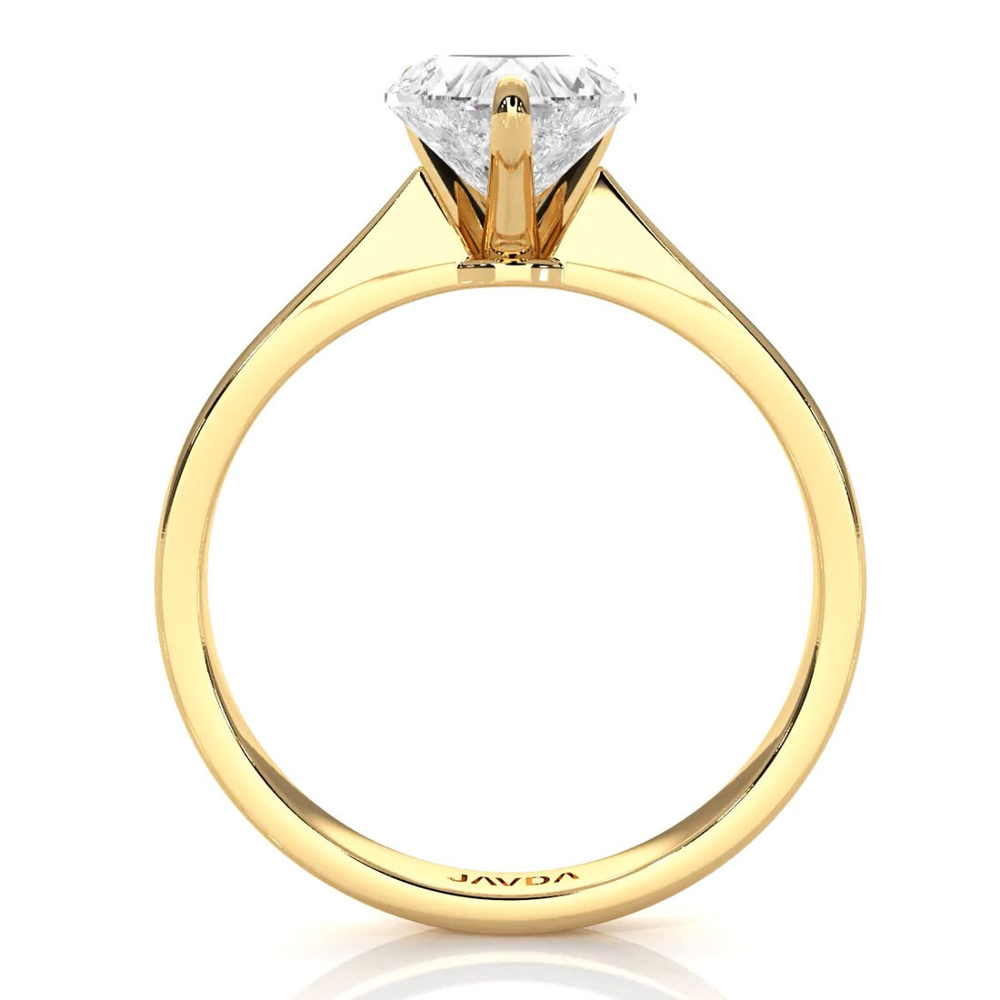 3g Lab Grown Diamond Tapper Solitaire IGI Certified Engagement Ring Setting 2mm 1.00 Ctw.