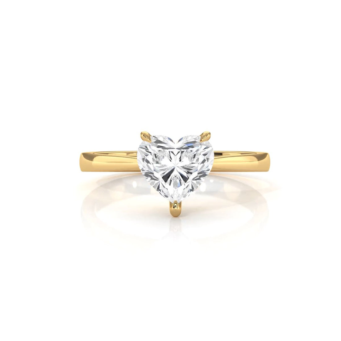 3g Lab Grown Diamond Tapper Solitaire IGI Certified Engagement Ring Setting 2mm 1.00 Ctw.
