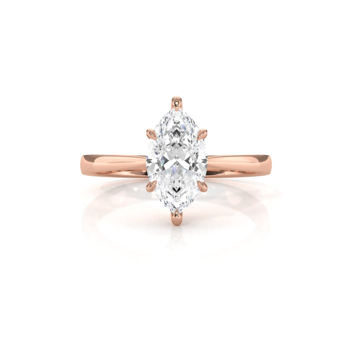 3g Lab Grown Diamond Tapper Solitaire IGI Certified Engagement Ring Setting 2mm 1.00 Ctw.