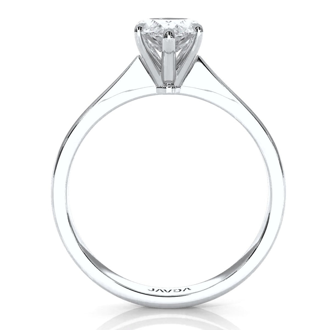 3g Lab Grown Diamond Tapper Solitaire IGI Certified Engagement Ring Setting 2mm 1.00 Ctw.