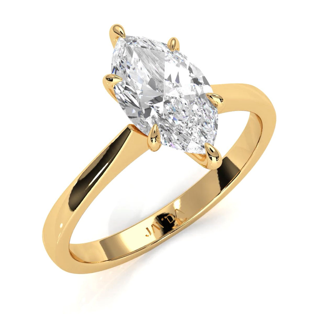3g Lab Grown Diamond Tapper Solitaire IGI Certified Engagement Ring Setting 2mm 1.00 Ctw.