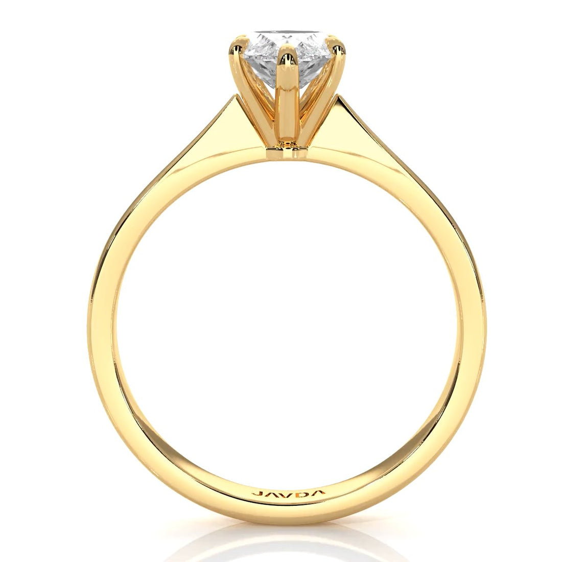 3g Lab Grown Diamond Tapper Solitaire IGI Certified Engagement Ring Setting 2mm 1.00 Ctw.