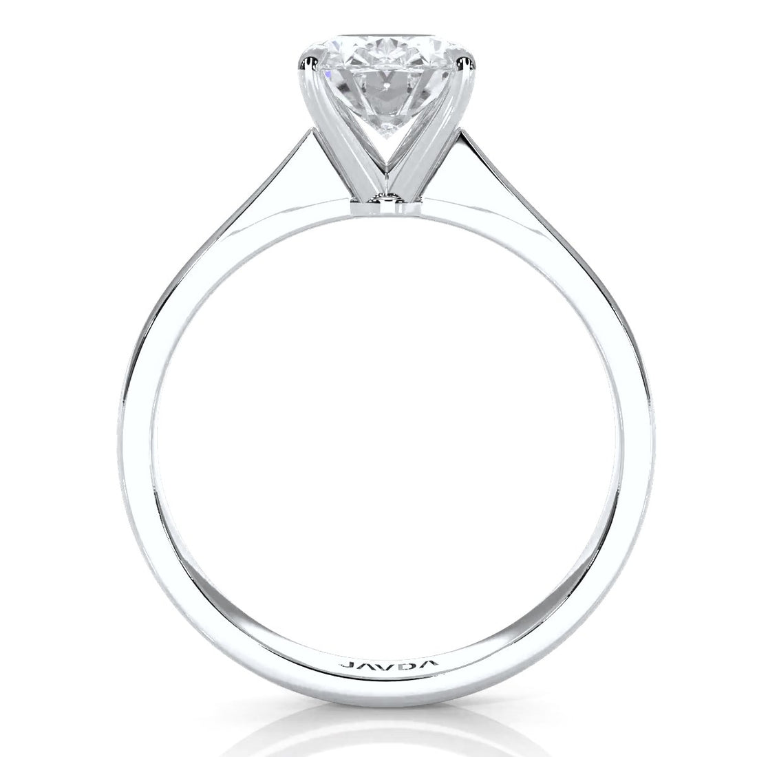 3g Lab Grown Diamond Tapper Solitaire IGI Certified Engagement Ring Setting 2mm 1.00 Ctw.