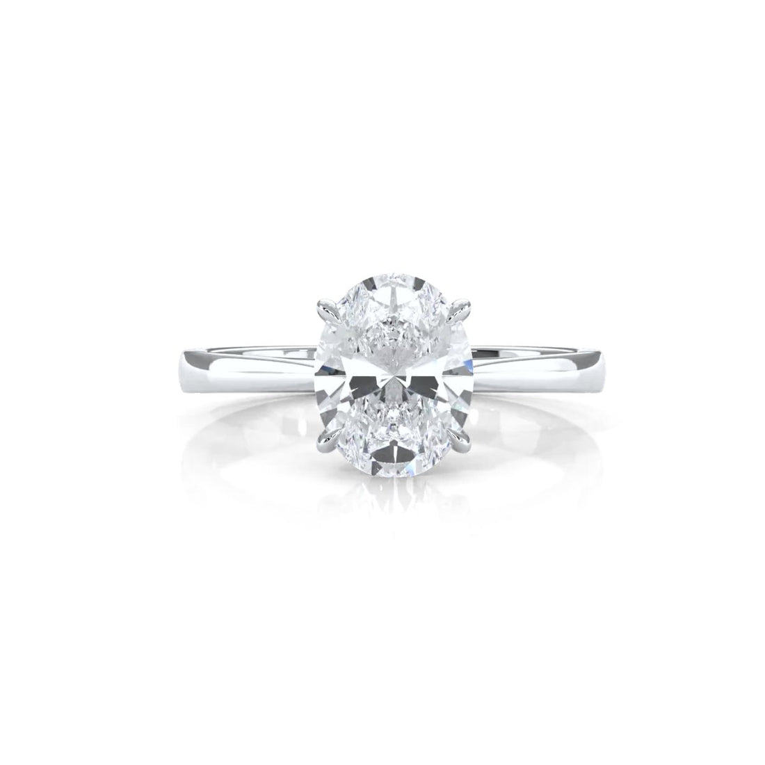 3g Lab Grown Diamond Tapper Solitaire IGI Certified Engagement Ring Setting 2mm 1.00 Ctw.