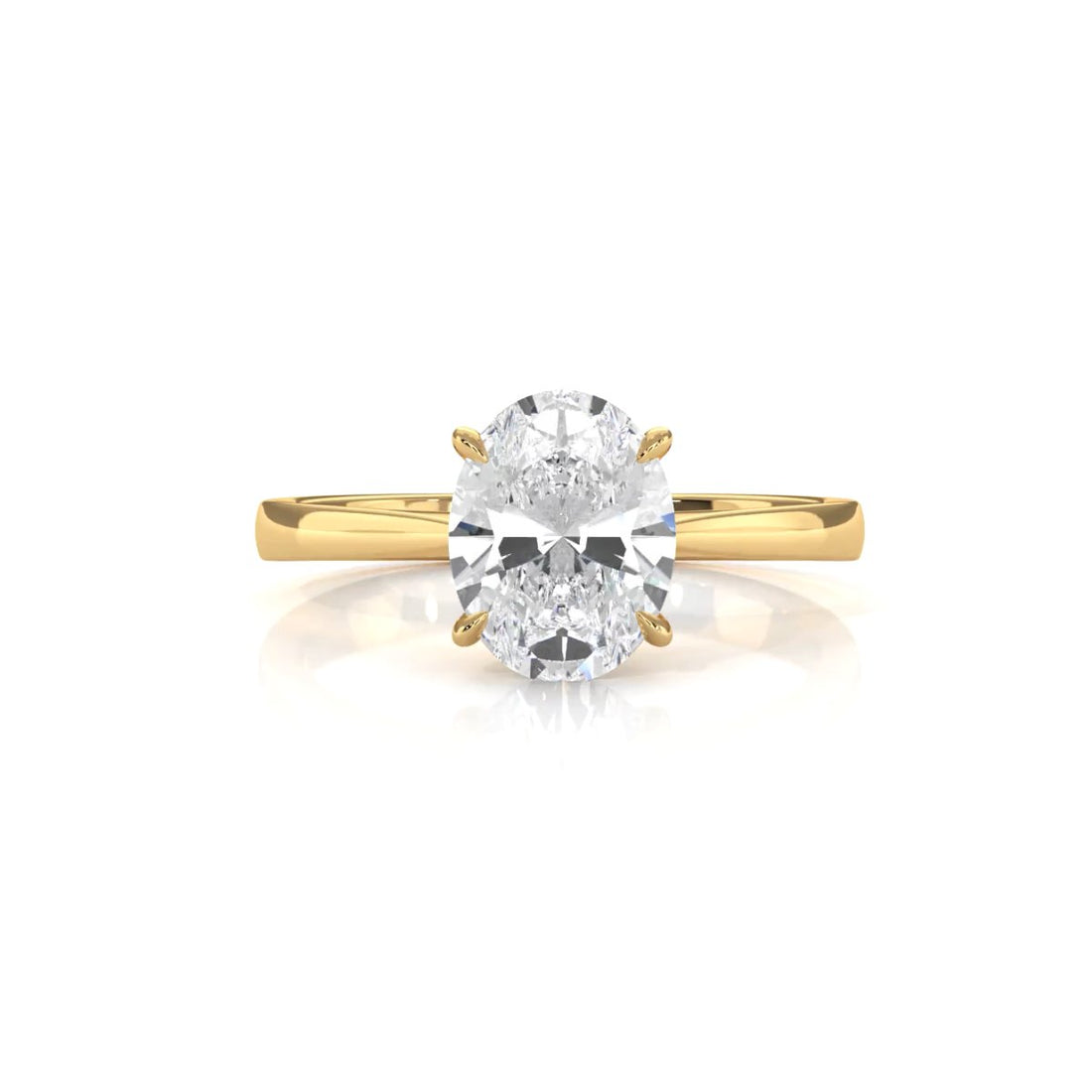 3g Lab Grown Diamond Tapper Solitaire IGI Certified Engagement Ring Setting 2mm 1.00 Ctw.